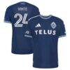 Brian White Vancouver Whitecaps FC adidas 2026 The Coastal Jersey On-Field Authentic Patch Jersey - Blue - Front View