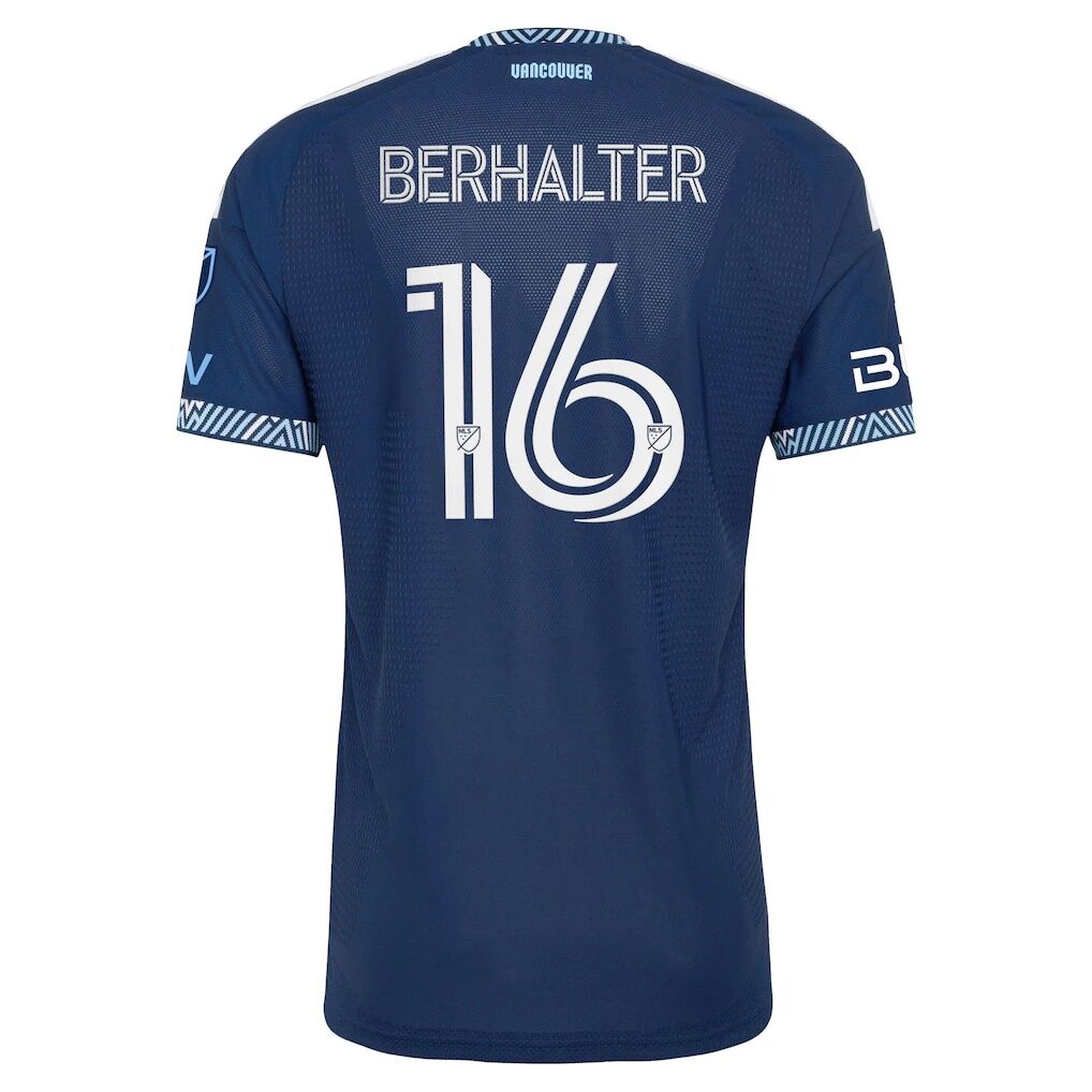 Sebastian Berhalter Vancouver Whitecaps FC adidas 2026 The Coastal Jersey On-Field Authentic Patch Jersey