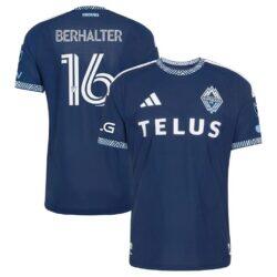 Sebastian Berhalter Vancouver Whitecaps FC adidas 2026 The Coastal Jersey On-Field Authentic Patch Jersey - Blue - Front View