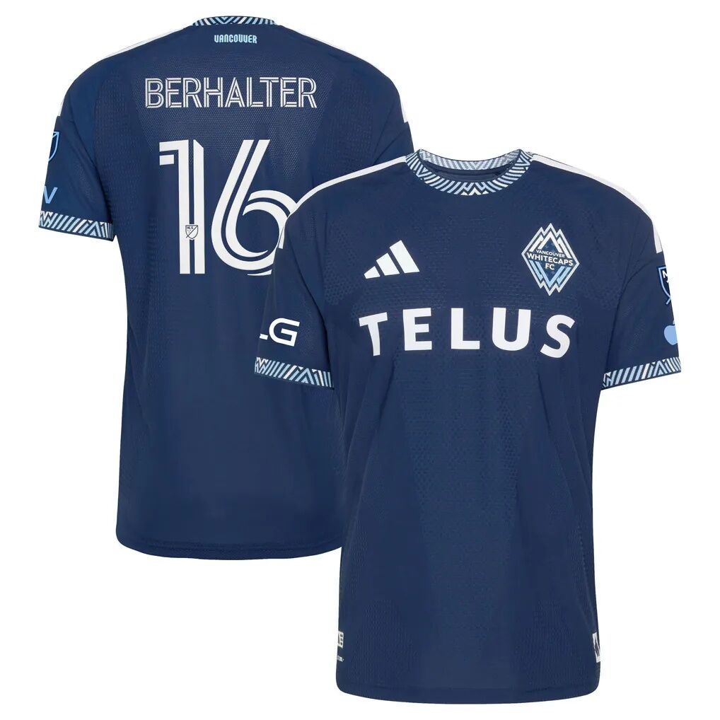 Sebastian Berhalter Vancouver Whitecaps FC adidas 2026 The Coastal Jersey On-Field Authentic Patch Jersey