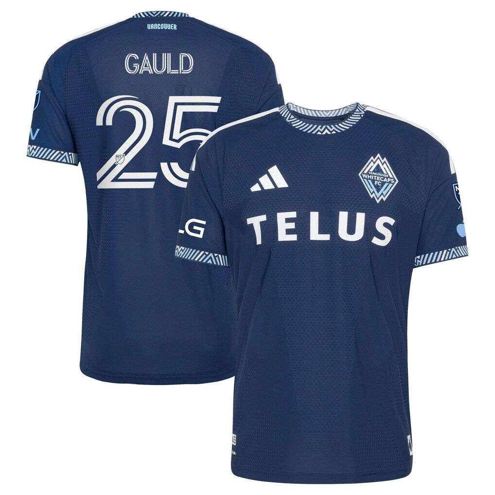 Ryan Gauld Vancouver Whitecaps FC adidas 2026 The Coastal Jersey On-Field Authentic Patch Jersey - Deep Sea Blue