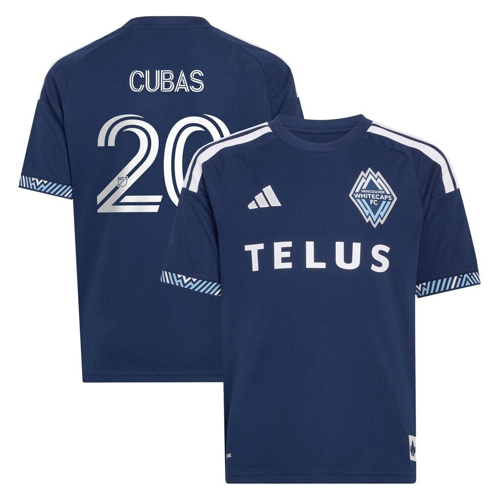 Andrés Cubas Vancouver Whitecaps FC adidas Youth  The Coastal Jersey Replica Jersey