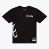 Atlanta Braves Mitchell & Ness Chrome Heritage T-Shirt - Black - Front View