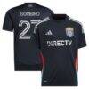 Luca Bombino San Diego FC adidas Youth 2025 State of Flow Replica Jersey - Navy - Front View