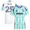 Peyton Miller New England Revolution adidas 2025 Eastern White Pine X Flag of New England Replica Jersey - White - Front View