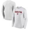 Santa Clara Broncos Nike 2026 On-Court Bench Long Sleeve T-Shirt - White - Front View