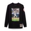 Derek Jeter New York Yankees Mitchell & Ness Player Graphic Long Sleeve T-Shirt - Black - Front View