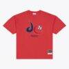 Washington Mystics Mitchell & Ness Logo Boxy T-Shirt - Red - Back View
