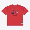 Washington Mystics Mitchell & Ness Logo Boxy T-Shirt - Red - Front View