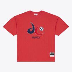 Washington Mystics Mitchell & Ness Logo Boxy T-Shirt - Red - Front View