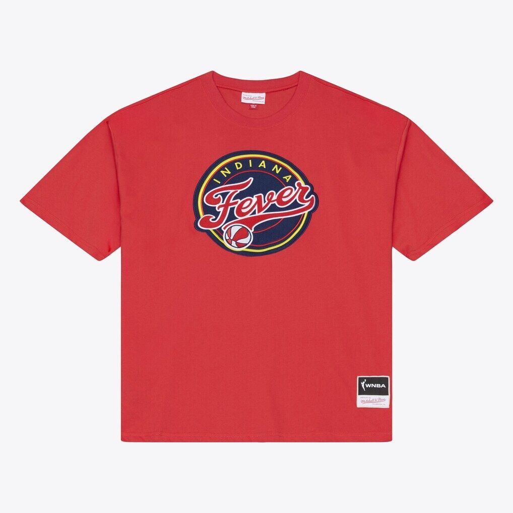 Indiana Fever Mitchell & Ness Logo Boxy T-Shirt