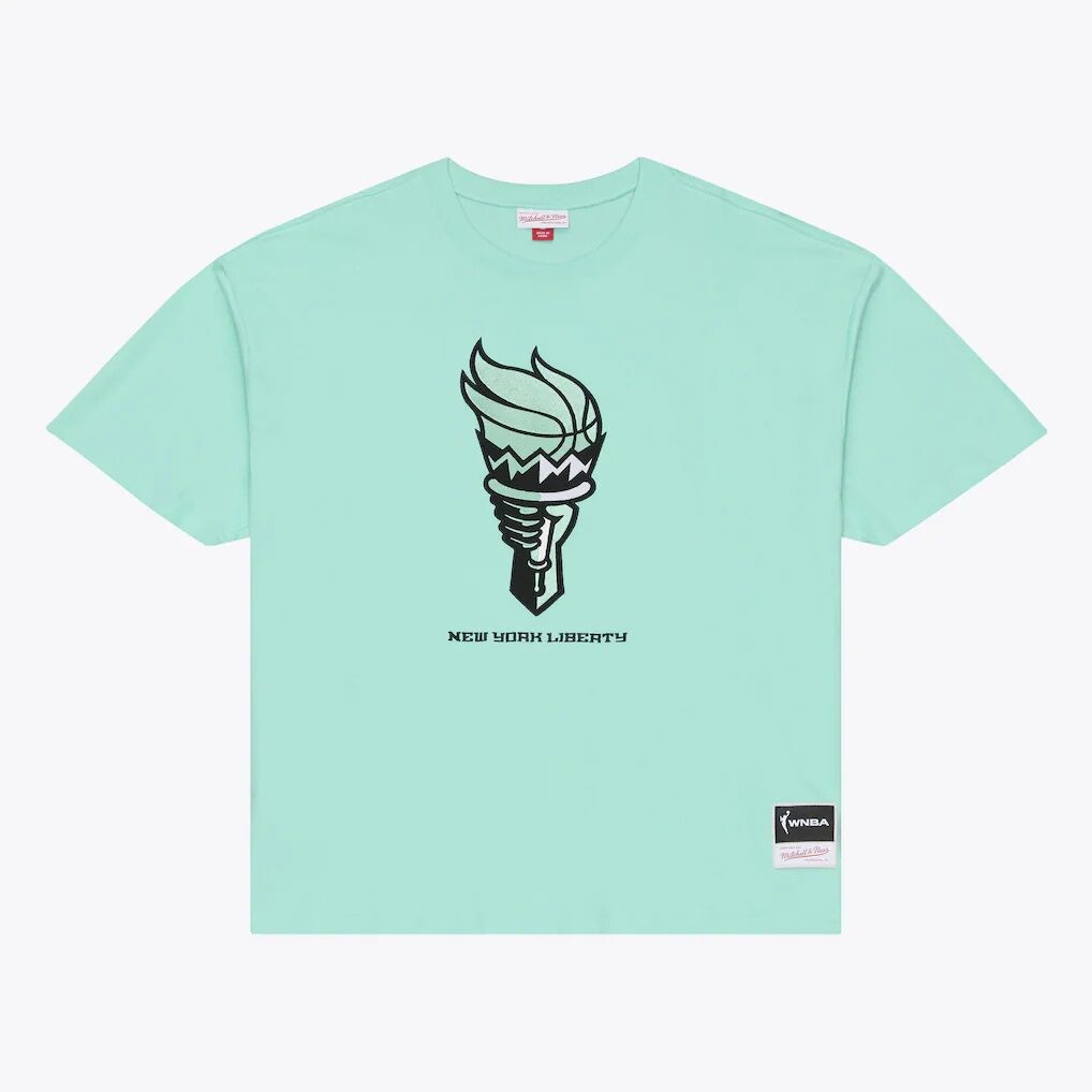 New York Liberty Mitchell & Ness Logo Boxy T-Shirt - Mint