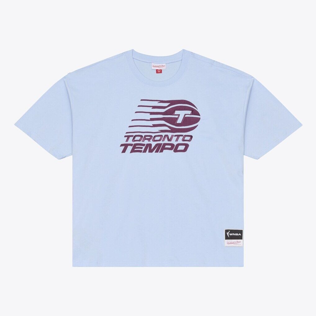 Toronto Tempo Mitchell & Ness Logo Boxy T-Shirt - Powder Blue