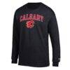 Calgary Flames Champion Jersey Long-Sleeve T-Shirt - Black - Side View