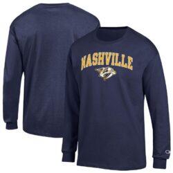 Nashville Predators Champion Jersey Long-Sleeve T-Shirt - Navy - Front View