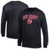 New Jersey Devils Champion Jersey Long-Sleeve T-Shirt - Black - Front View