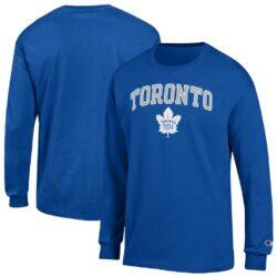 Toronto Maple Leafs Champion Jersey Long-Sleeve T-Shirt - Blue - Front View