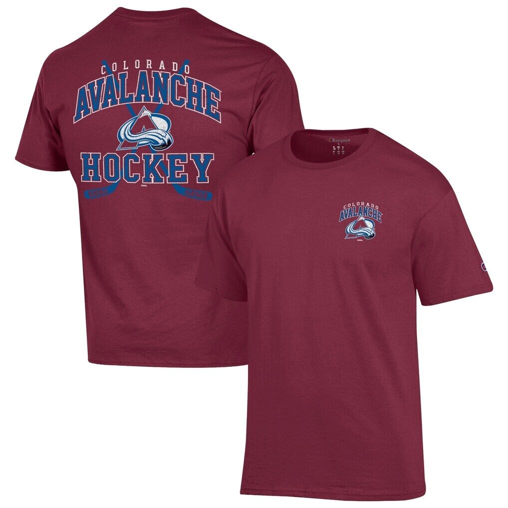 Colorado Avalanche Champion Stick With It Jersey T-Shirt - Burgundy