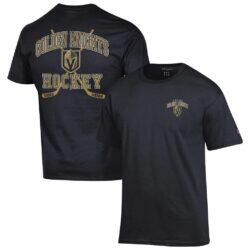 Vegas Golden Knights Champion Stick With It Jersey T-Shirt - Black - Front View