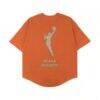 WNBA Playa Society Unisex Baseball Fashion Jersey - Orange - Detail View