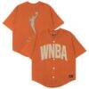 WNBA Playa Society Unisex Baseball Fashion Jersey - Orange - Front View