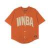 WNBA Playa Society Unisex Baseball Fashion Jersey - Orange - Side View