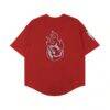 Portland Fire Playa Society Unisex Baseball Fashion Jersey - Red - Detail View