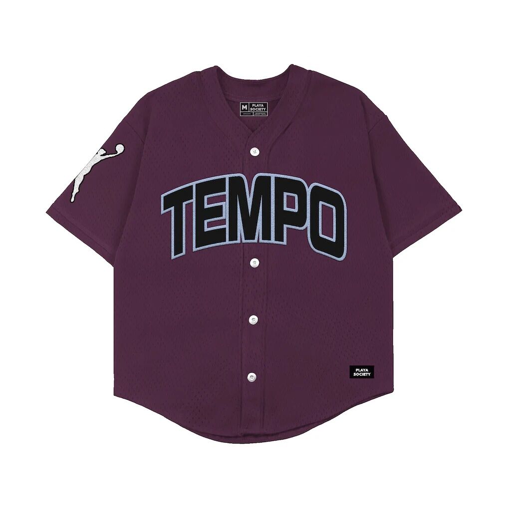 Toronto Tempo Playa Society Unisex Baseball Fashion Jersey - Burgundy
