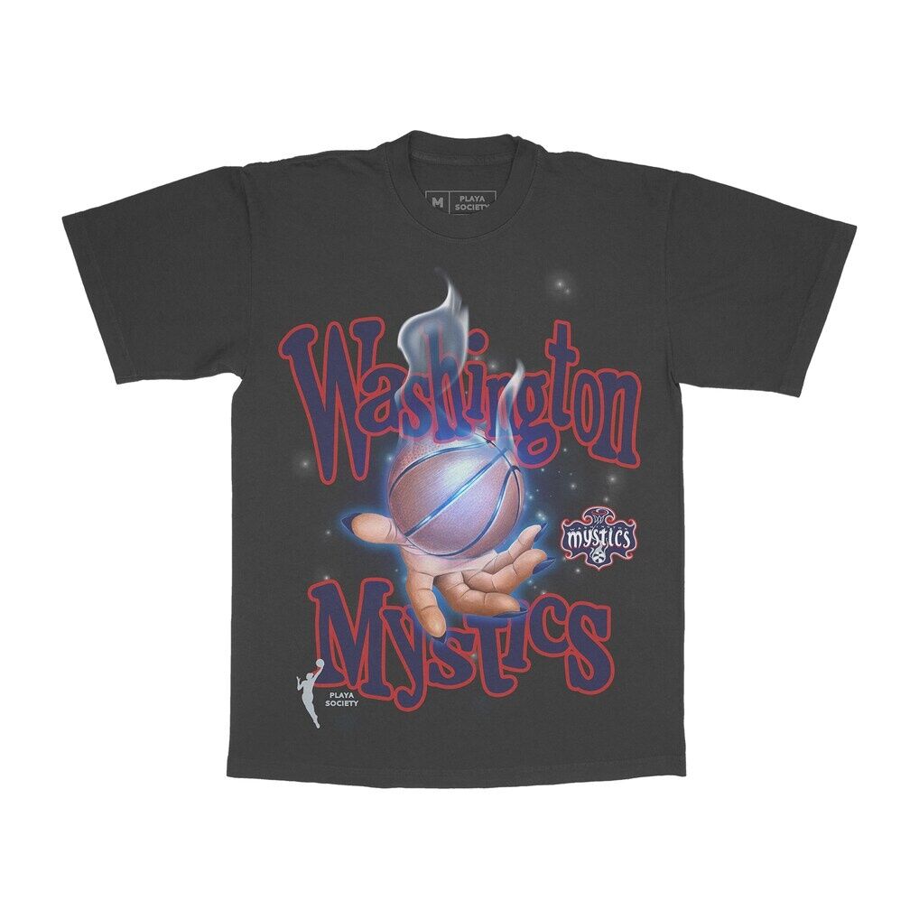 Washington Mystics Playa Society Unisex Sketch T-Shirt
