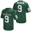 Kenneth Walker III Michigan State Spartans Original Retro Brand Youth Commemorative Classics Printed Football Jersey - Green - Front View