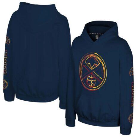 Denver Nuggets Stadium Essentials Youth Legends Elementized Hoodie - Navy - Front View