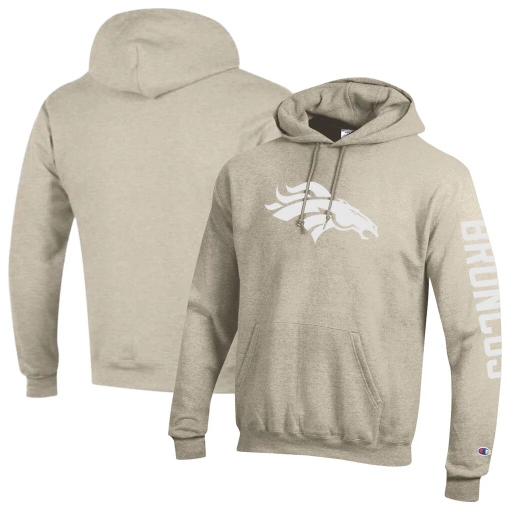 Denver Broncos Champion Powerblend Hoodie - Oatmeal