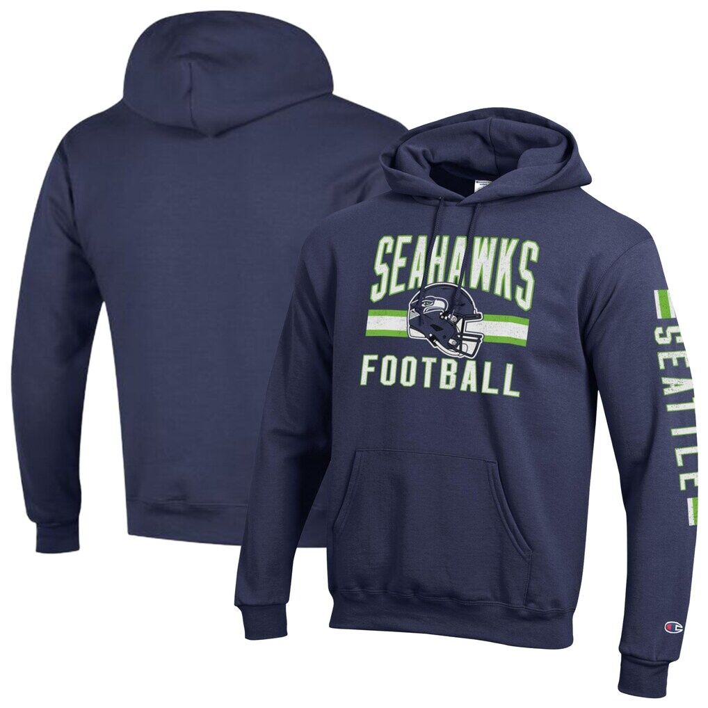 Seattle Seahawks Champion Powerblend Hoodie - College Navy