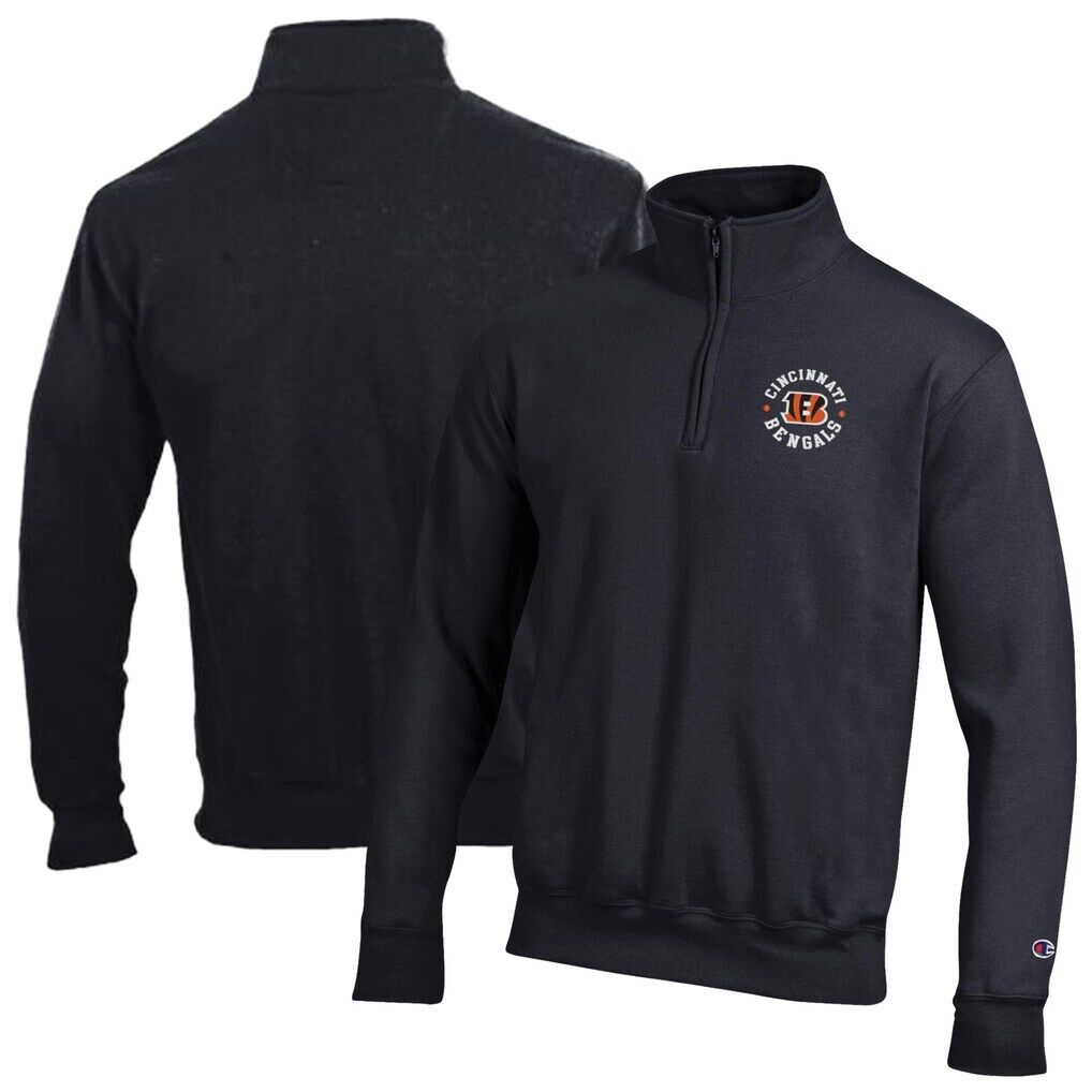 Cincinnati Bengals Champion Powerblend Quarter-Zip Pullover