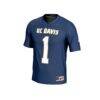UC Davis Aggies GameDay Greats Youth Lightweight Collegiate Football Fashion Jersey - Navy - Side View