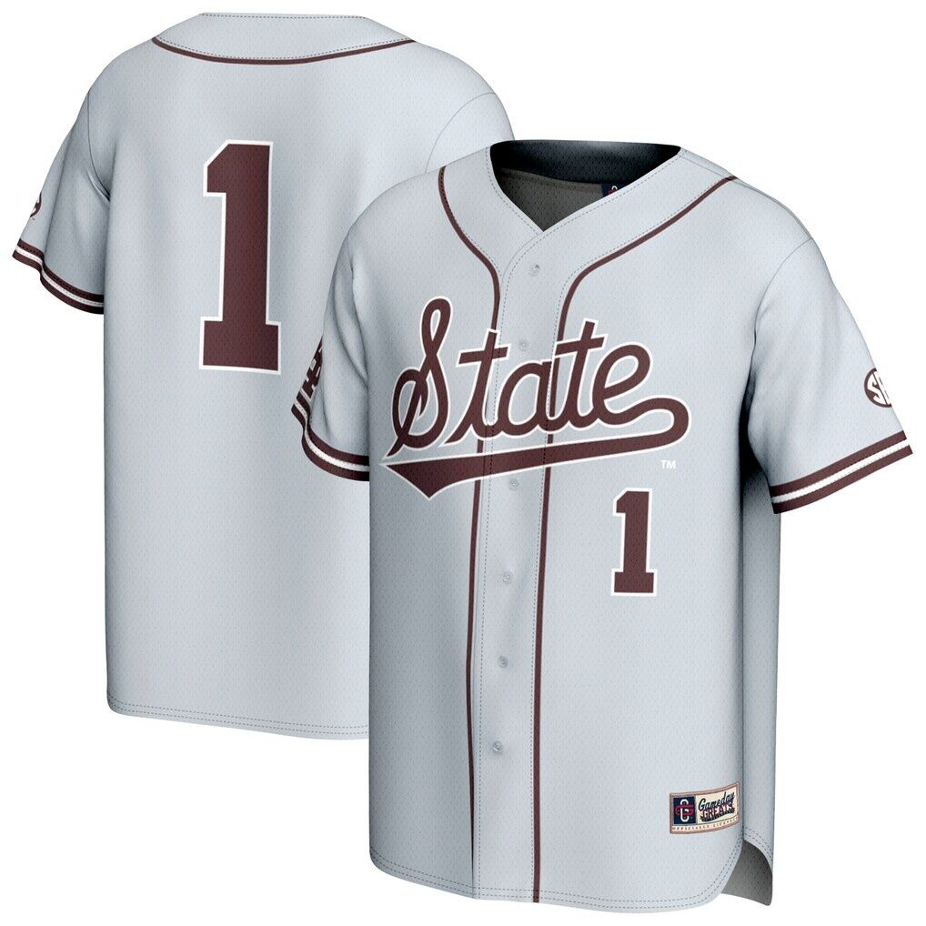 Mississippi State Bulldogs GameDay Greats Youth Lightweight Collegiate Baseball Fashion Jersey