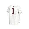 Mississippi State Bulldogs GameDay Greats Youth Lightweight Collegiate Baseball Fashion Jersey - White - Detail View