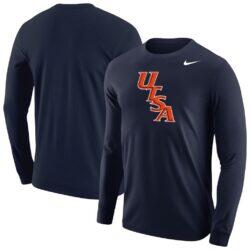 UTSA Roadrunners Nike Diagonal Logo Long Sleeve T-Shirt - Navy - Front View