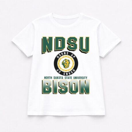 NDSU Bison Gameday Couture Women's All-Time Classic Oversized Flowy T-Shirt - White - Front View