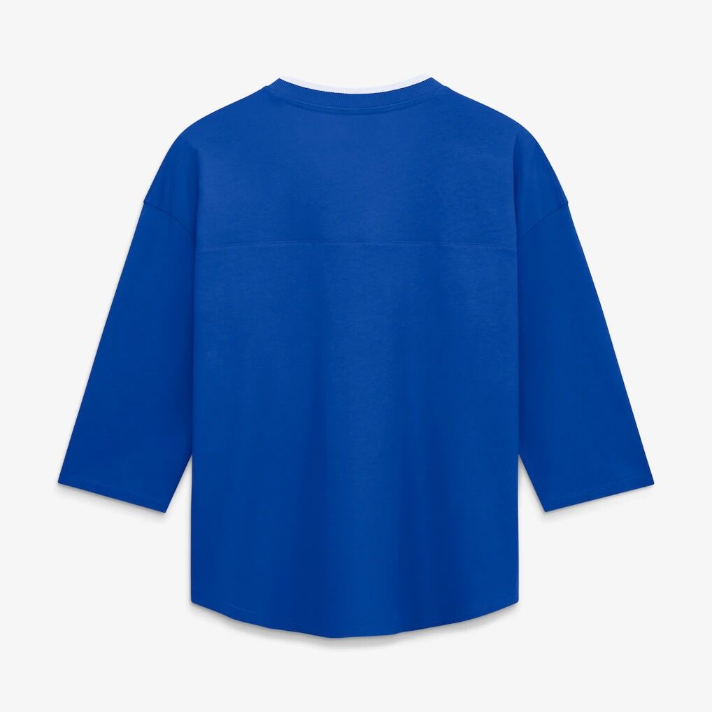 Los Angeles Rams Fashion7 Women's Plus Size Deceptive Juke 3/4-Sleeve V-Neck T-Shirt - Royal