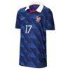 William Saliba France National Team Nike Youth 2026 Home Match Authentic Jersey - Blue - Side View