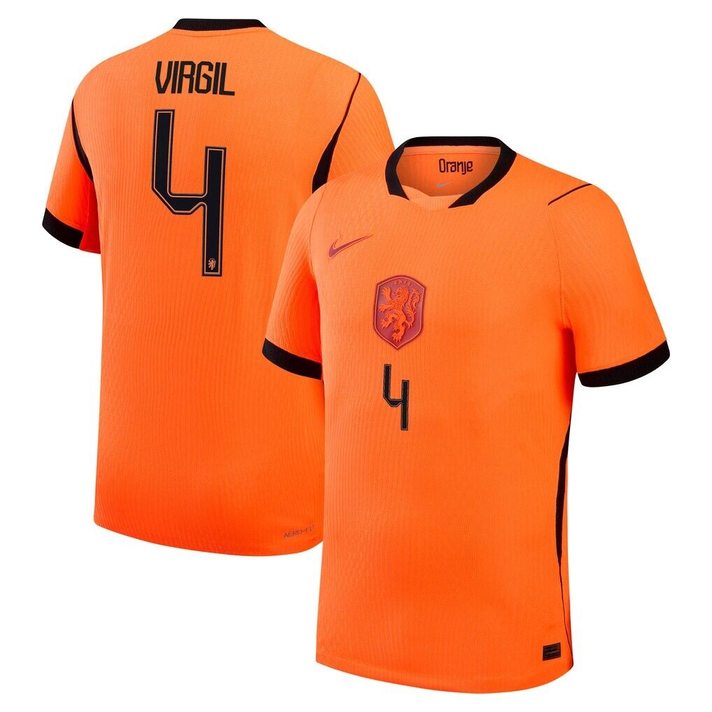 Virgil van Dijk Netherlands National Team Nike 2026 Home Match Authentic Jersey