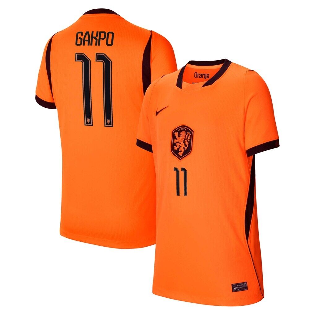 Cody Gakpo Netherlands National Team Nike Youth 2026 Home Stadium Replica Jersey