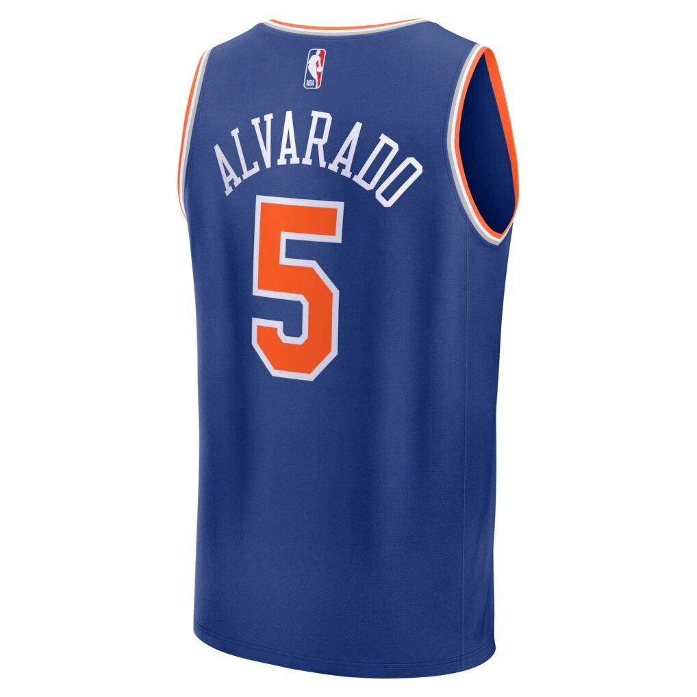 Jose Alvarado New York Knicks Fashion7 Fast Break Replica Jersey - Blue - Icon Edition