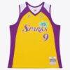 Lisa Leslie Los Angeles Sparks Mitchell & Ness Unisex 1997 Swingman Jersey - Gold - - Front View