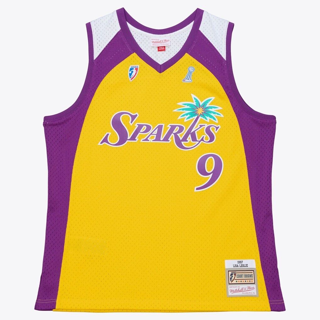 Lisa Leslie Los Angeles Sparks Mitchell & Ness Unisex 1997 Swingman Jersey - Gold - Court Origins