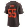 Spencer Fano Cleveland Browns Nike 2026 NFL Draft First Round Pick No. 9 Alpha Dawg Alternate Game Jersey - Brown - Detail View