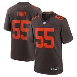 Spencer Fano Cleveland Browns Nike 2026 NFL Draft First Round Pick No. 9 Alpha Dawg Alternate Game Jersey - Brown - Front View