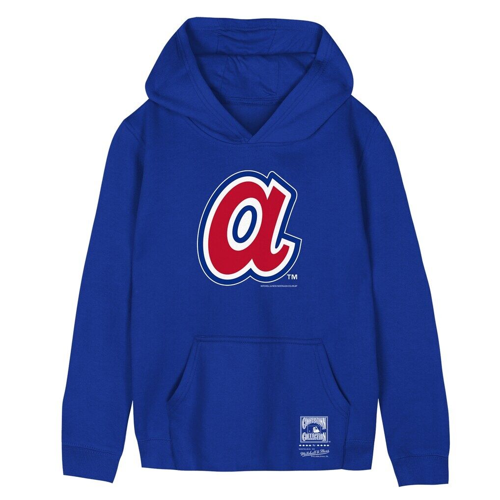 Atlanta Braves Mitchell & Ness Preschool Retro Logo Hoodie - Royal