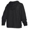 Alabama Crimson Tide Pressbox Women's Castillo Slub Waist Length Long Sleeve Hooded T-Shirt - Black - Detail View